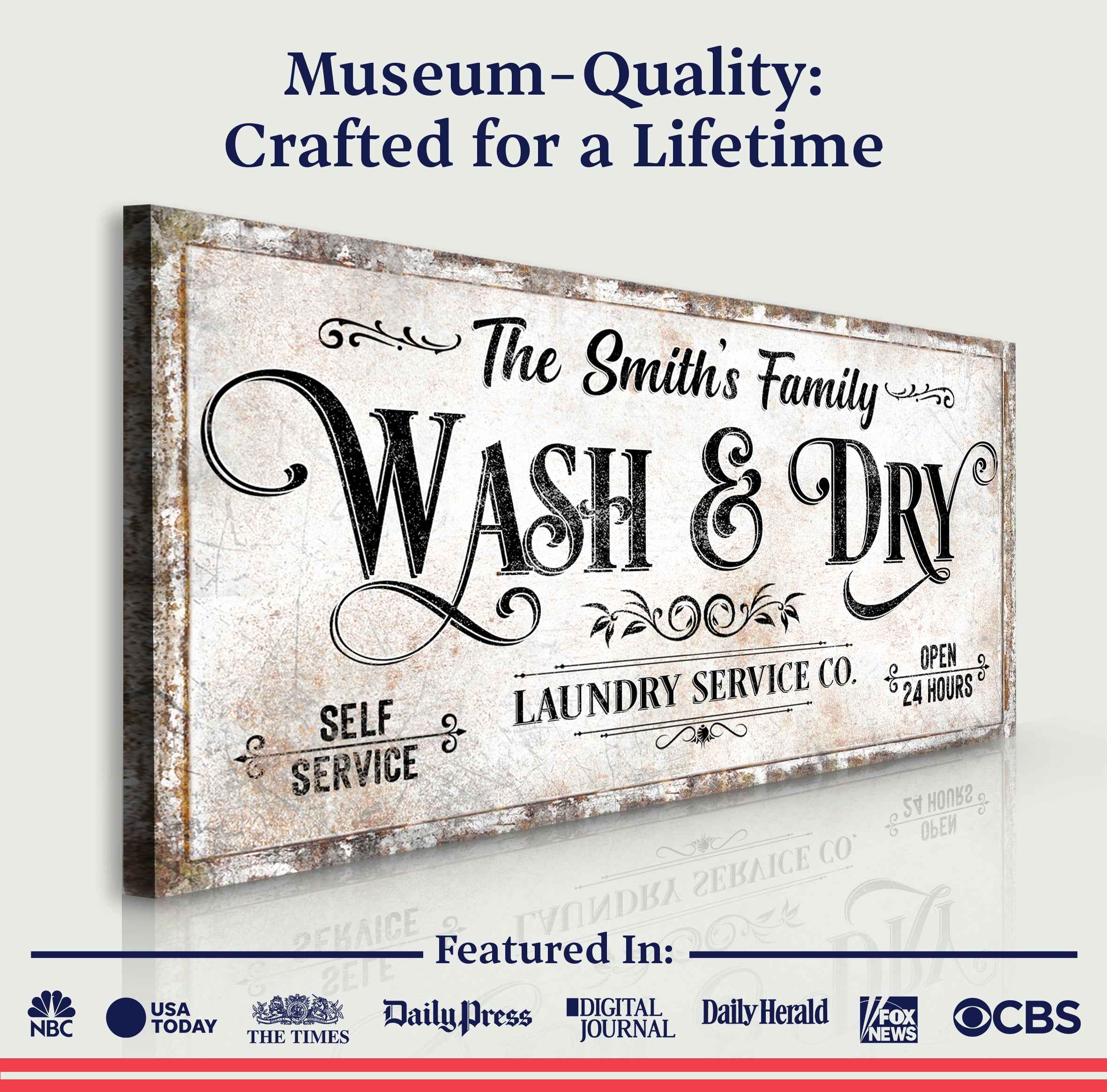 Personalized Laundry Service Sign II