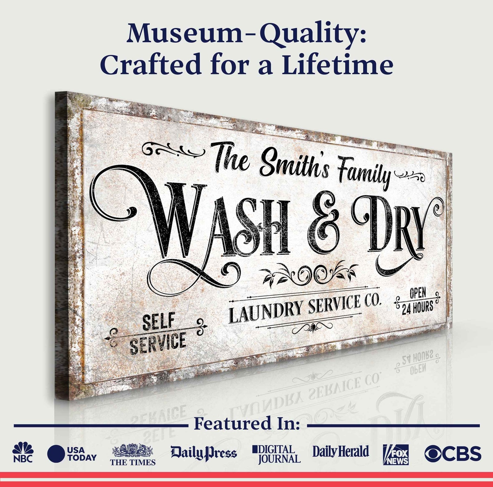 Personalized Laundry Service Sign II