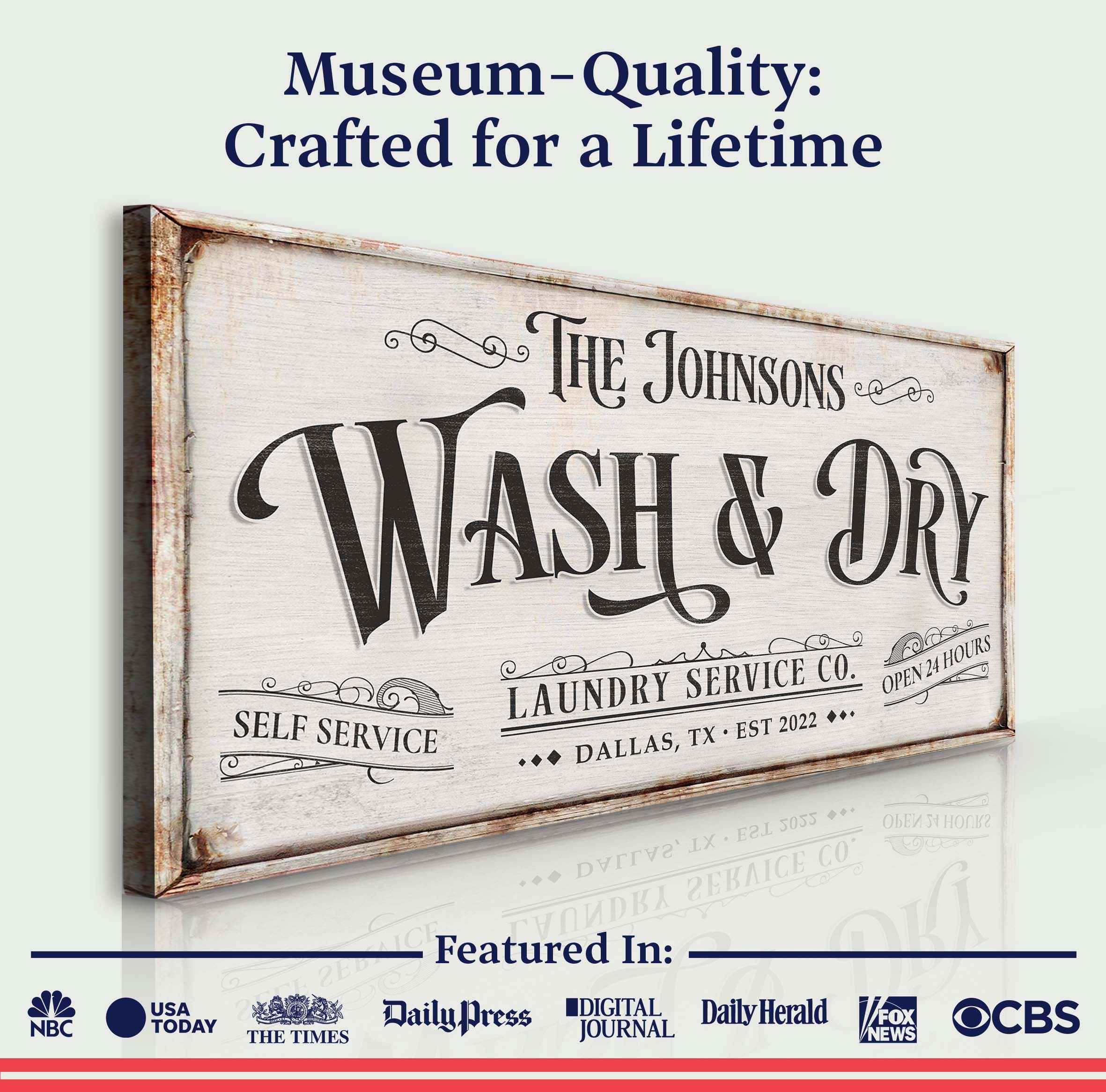 Personalized Laundry Service Sign