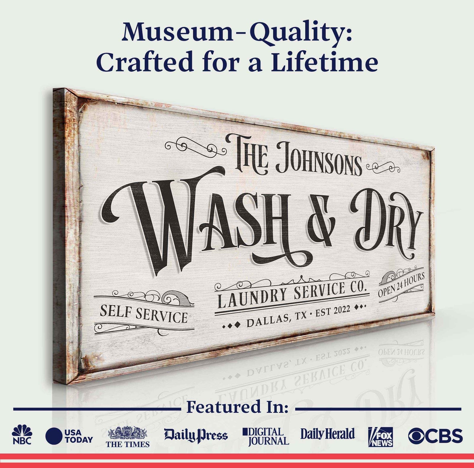 Personalized Laundry Service Sign