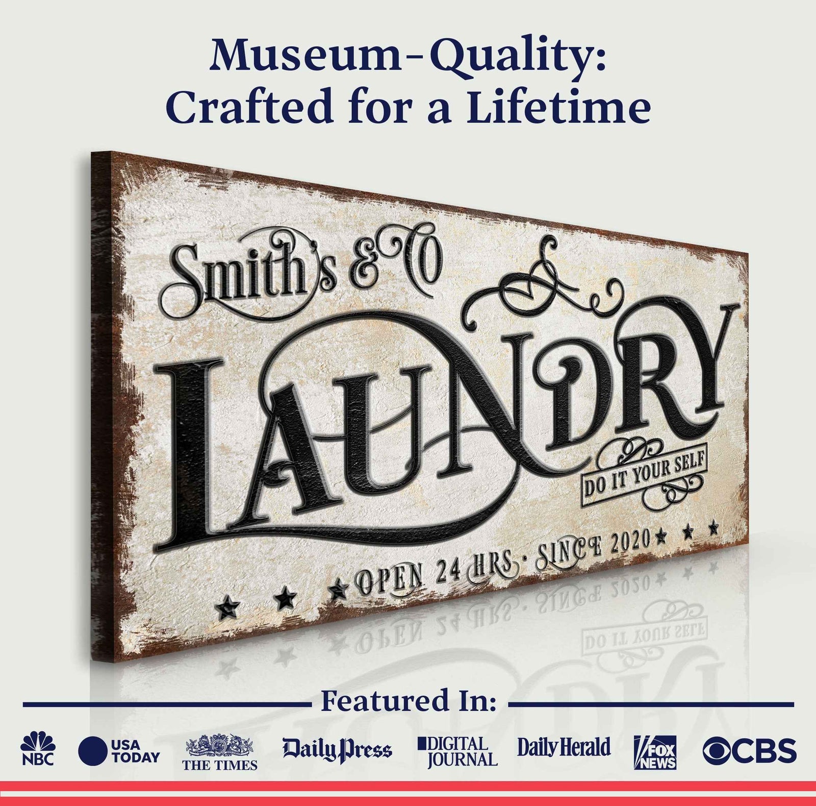 The Laundry Room Sign VI