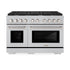 ZLINE 48"Paramount Dual Fuel Range DuraSnow® Stainless Steel SDRS-48