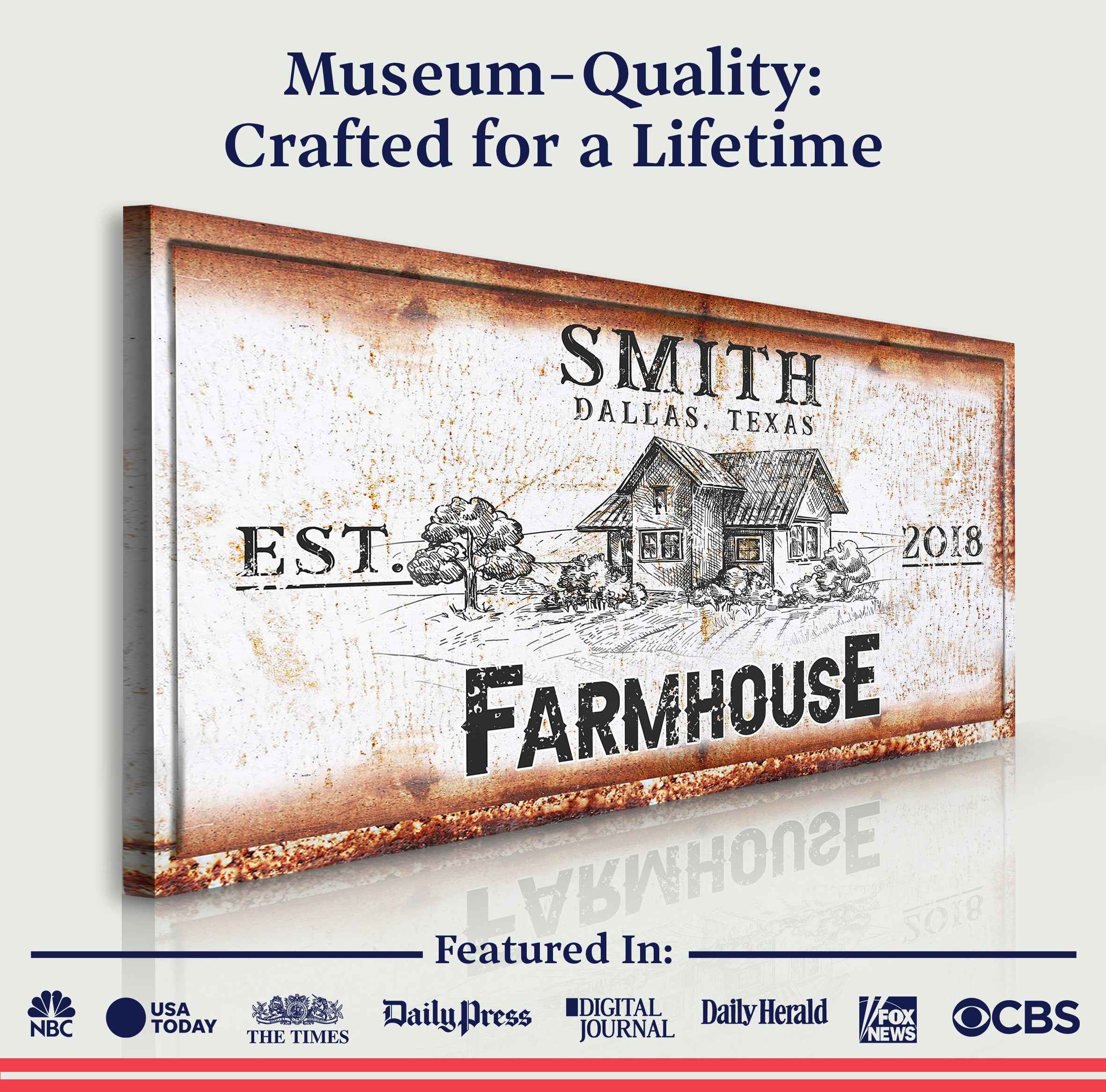 Rustic Farmhouse Personalized Sign III