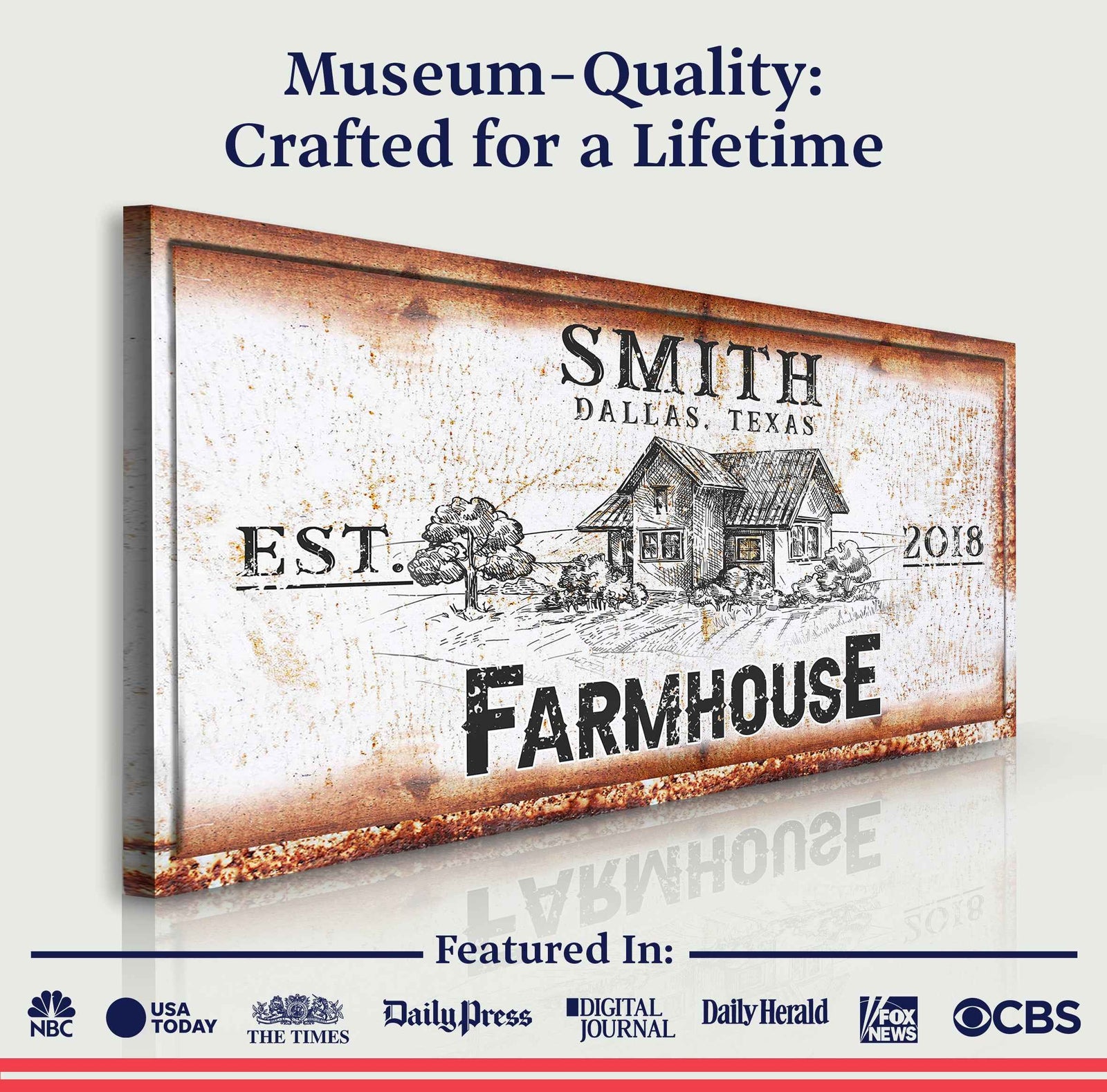 Rustic Farmhouse Personalized Sign III