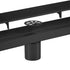 Matte Black  Linear shower drain stainless steel material 24 inch or 35.4 inch with grid cover with hair strainer and adjustment feet