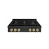 ZLINE 36" Paramount Gas Rangetop Black Stainless Steel Champagne Bronze SRTBZ-36-CB