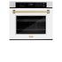 ZLINE 30" Autograph Edition Professional True Convection Single Wall Oven, Air Fry, Self Clean, White Matte, Champagne Bronze WASZ-WM-30-CB