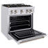 ZLINE 30" Select Gas Range Convection Gas Oven DuraSnow® Stainless Steel Brass Burners HGRS-BR-30
