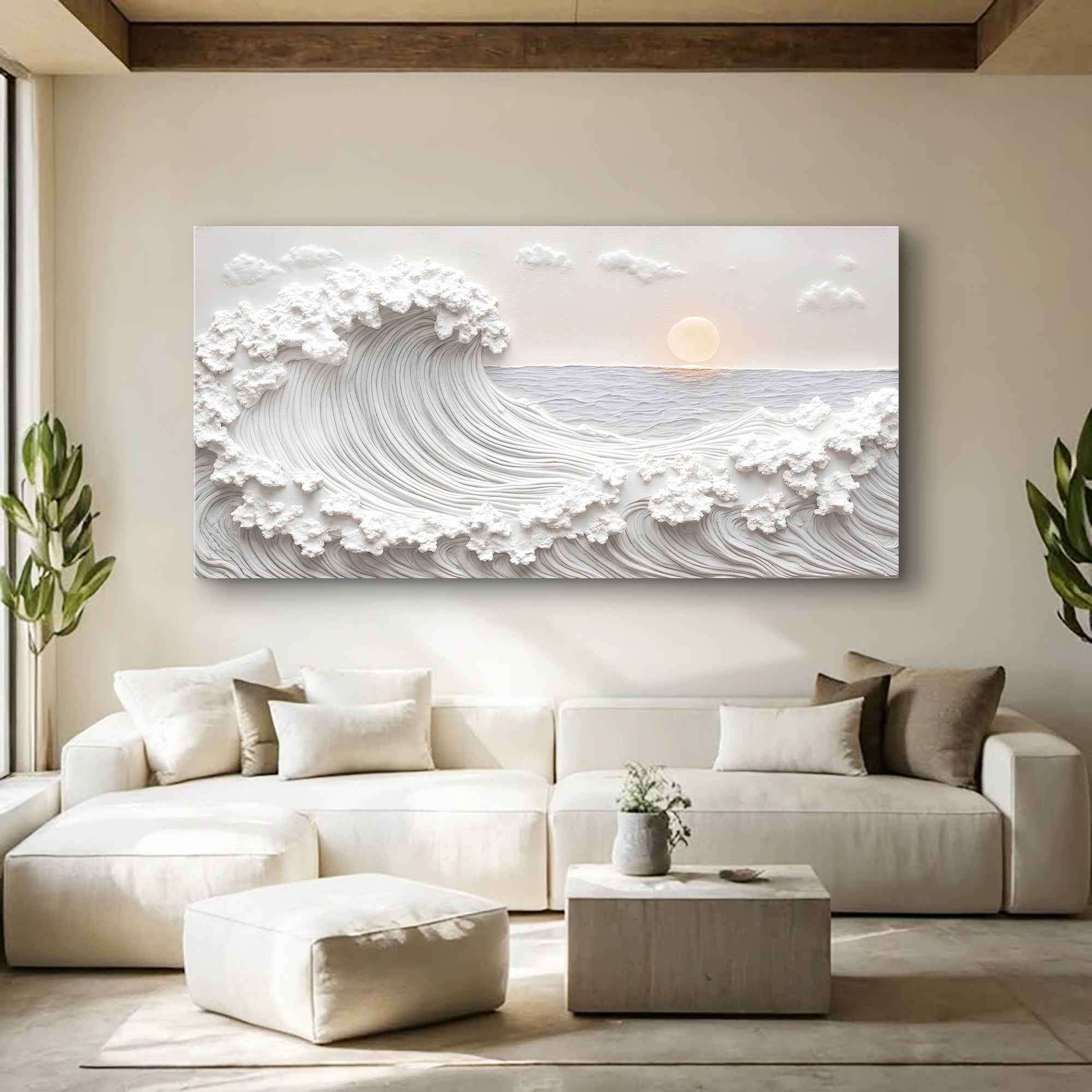 Ocean Waves Abstract Wall Art