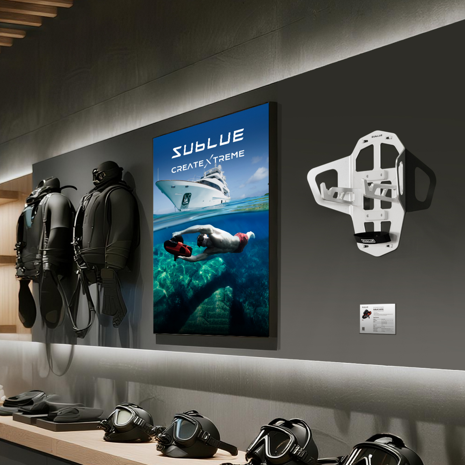 Vapor Wall-Mount Rack - Sublue Underwater Scooter