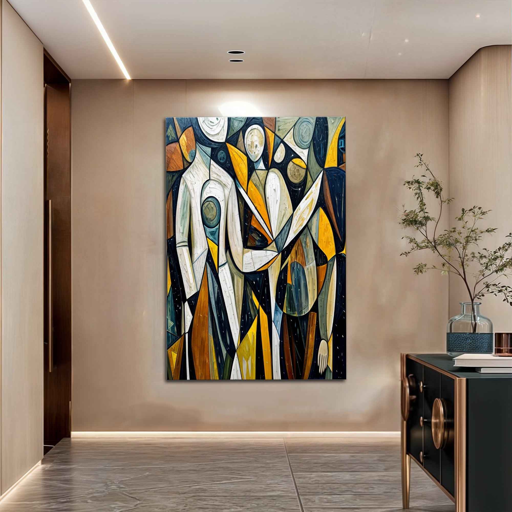 Abstract Human Connection Wall Art