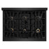 ZLINE 36" Select Gas Range Convection Gas Oven Black Stainless Steel Brass Burners HGRB-BR-36