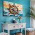 Sailboat Ship Wheel Coastal Wall Art II