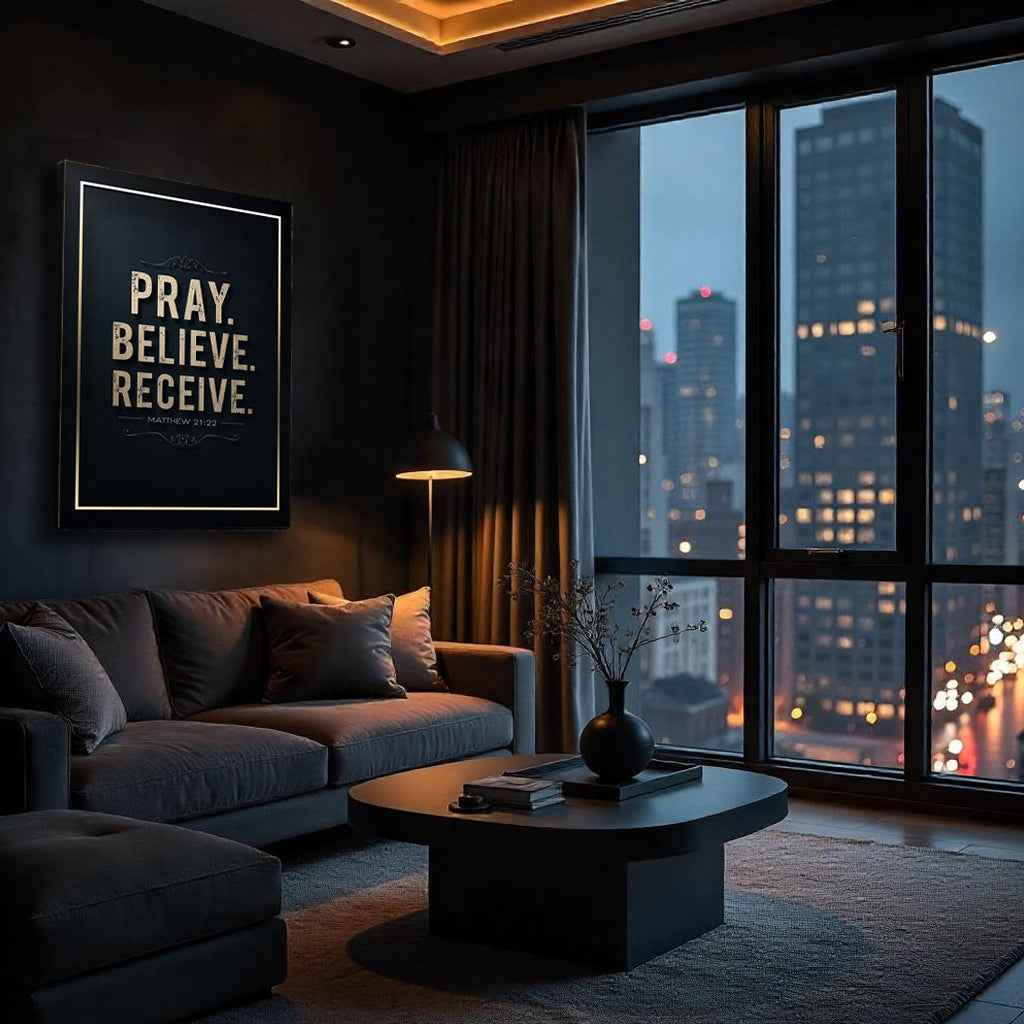 Matthew 21:22 - Pray Believe Receive Faith Sign III
