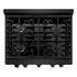 ZLINE 30 in.Gas Range, Convection Gas Oven, Brass Burner, Black Stainless Steel, SGRB-BR-30