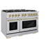 ZLINE 48" Select Gas Range Convection Gas Oven Stainless Steel Champagne Bronze HGRZ-48-CB