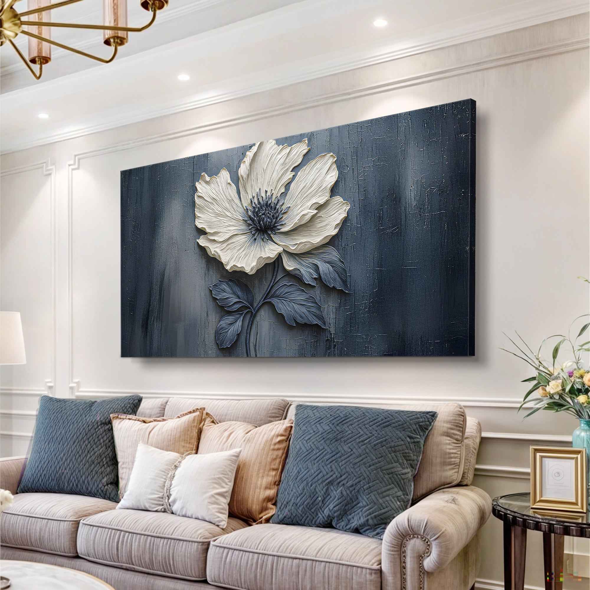 Floral Clay Relief Wall Art