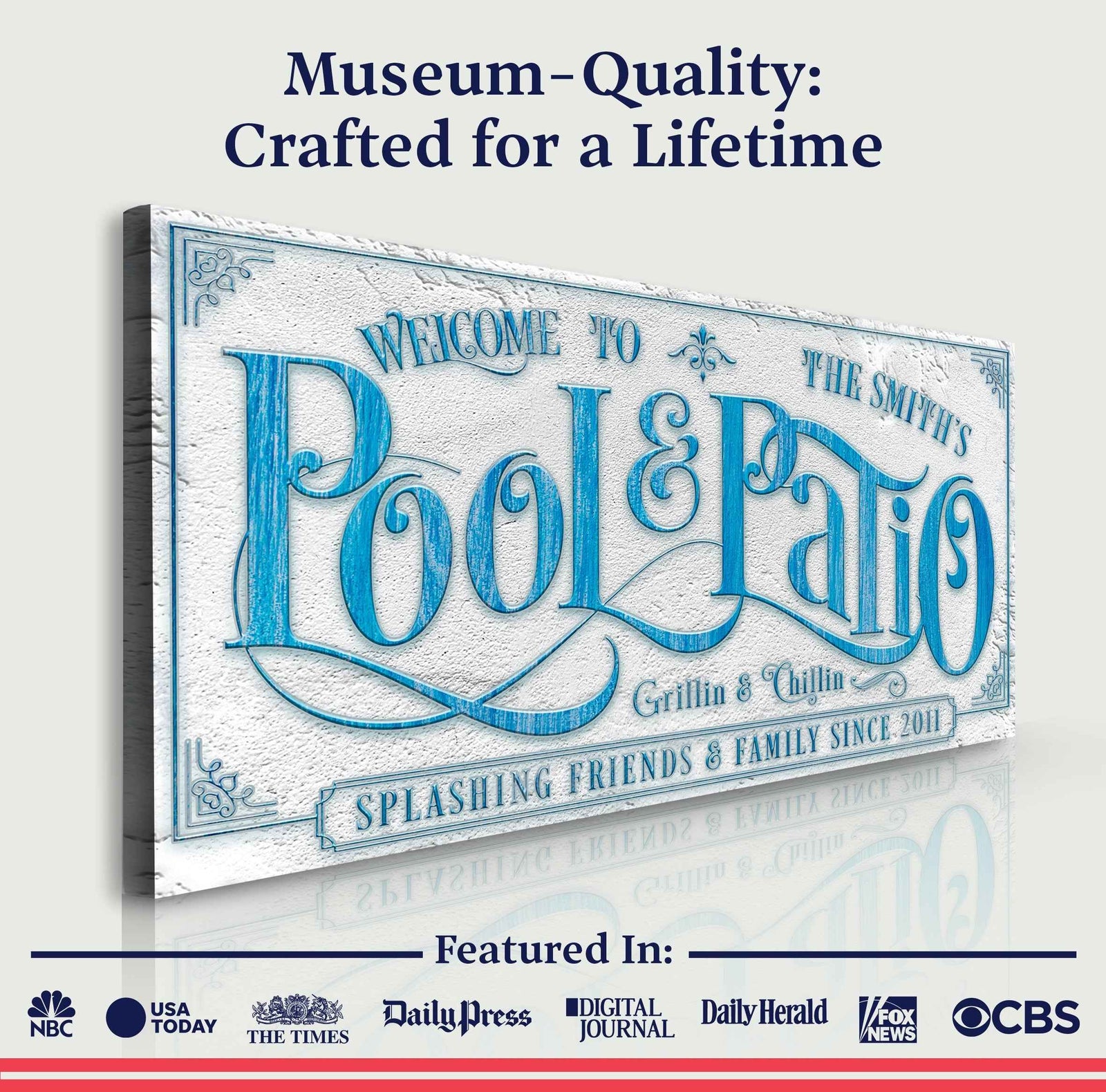 Personalized Swimming Pool Sign