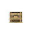 8 x3 Inch or 4 x 4 inch Shower Linear Brushed Gold Drain Rectangular Floor Drain with Accessories Square Hole Pattern Cover Grate Removable  Brushed Gold Brass