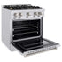 ZLINE 30" Classic Gas Range, Convection Gas Oven DuraSnow® Stainless Steel, Brass Burners CGRS-BR-30