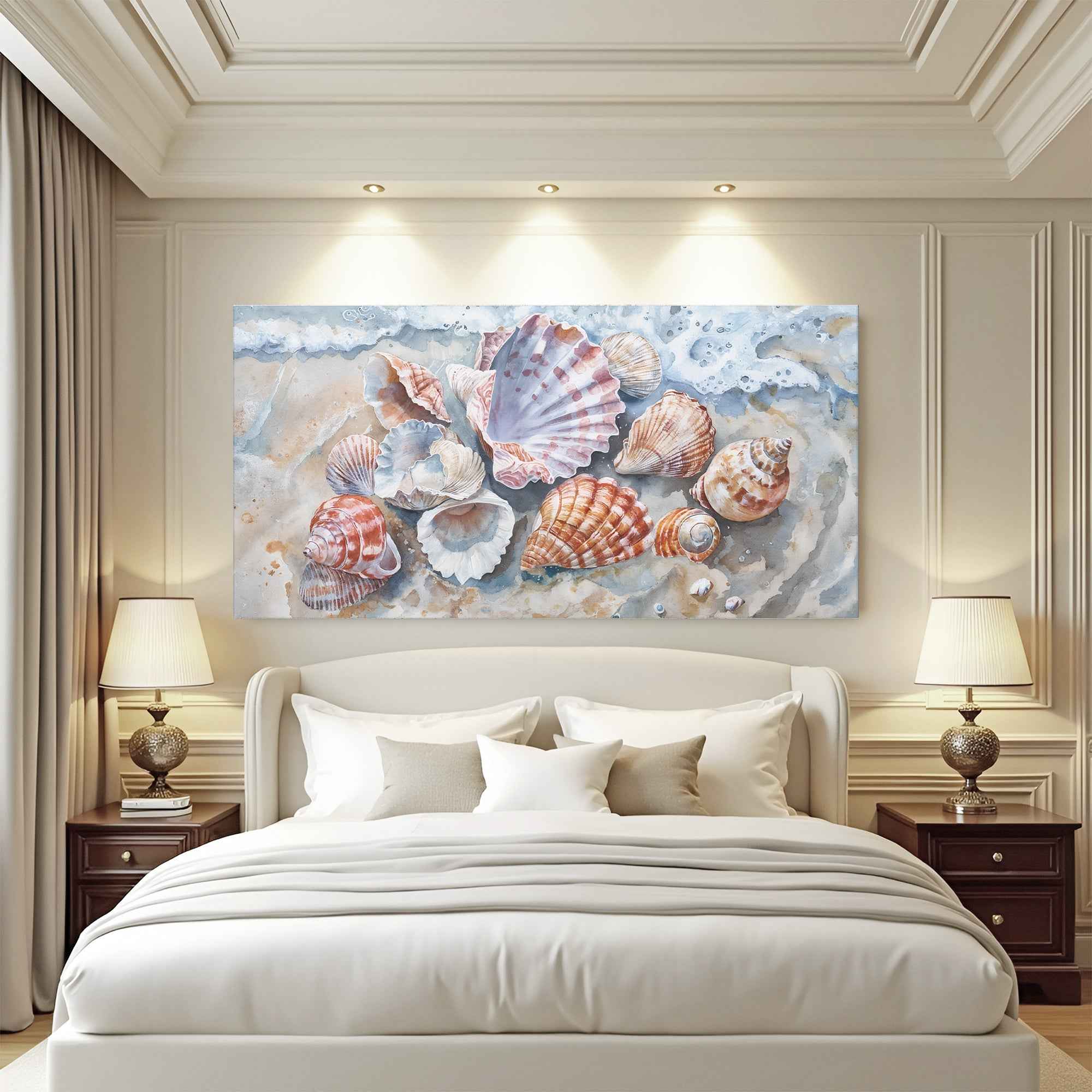 Sea Shells Modern Coastal Wall Art