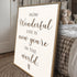 How Wonderful Life Is Nursery Sign II