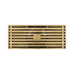 8 x3 Inch or 4 x 4 inch Shower Linear Brushed Gold Drain Rectangular Floor Drain with Accessories Square Hole Pattern Cover Grate Removable  Brushed Gold Brass