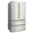 ZLINE 36" Autograph French Door Refrigerator, Ice Maker, Stainless Steel RFMZ-36-FCB