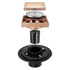 Rose Gold brass floor drain 4x4inch