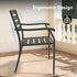 5 Pieces Outdoor Patio Dining Set with Stackable Metal Chairs and Round Table