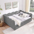 Gingham Daybed With USB Charging Port, Wave-Shaped Design