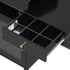 Modern Makeup Vanity Desk With Drawers Cabinet & Charging Port Engineered Wood Space Saving Design For Small Places - Black