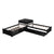 L Shaped Platform Bed With Trundle And Drawers Linked With Built In Desk