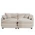 Modern Oversized Modular Cushion Sofa With Ottoman, Low Back, Deep Seating Sofa Set