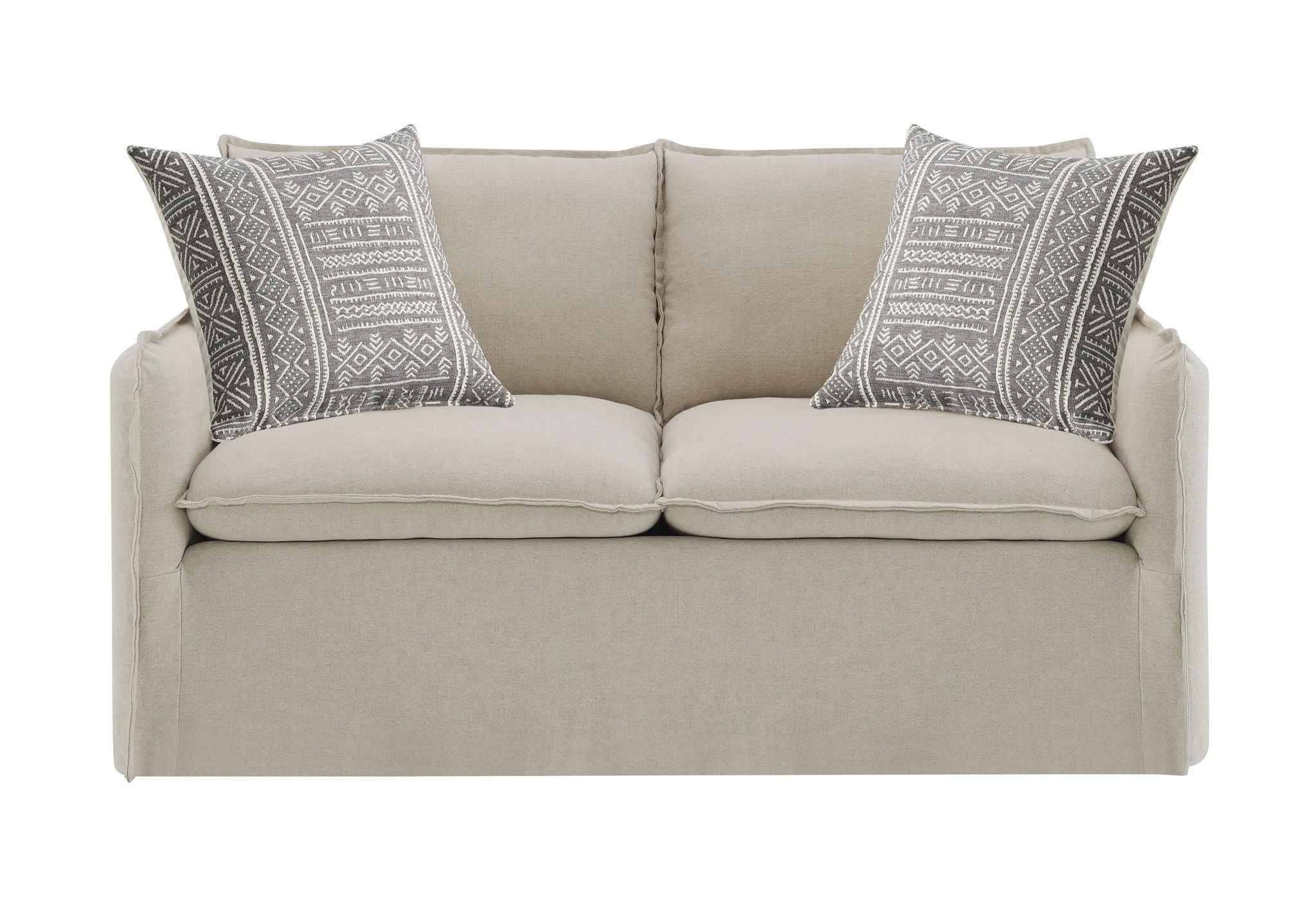 Upendo - Pattern Fabric 3 Pieces Living Room Set - Beige Yakety Yak Sand