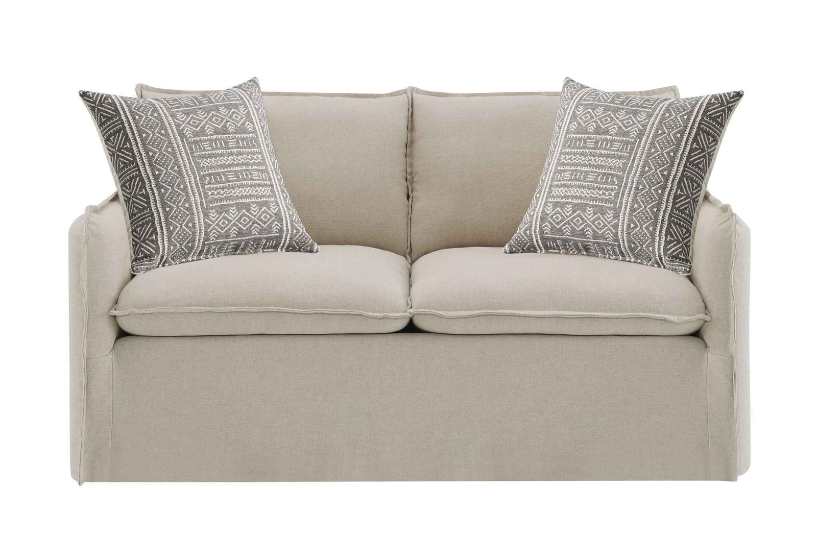 Upendo - Pattern Fabric 3 Pieces Living Room Set - Beige Yakety Yak Sand