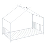 Metal House Platform Bed With Modern Design And Durable Frame