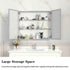 Medicine Cabinet, Wall Mounted Bathroom Mirror With Storage