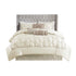 7 Piece Tufted Comforter Set Ivory Queen