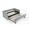 Upholstered Daybed With Trundle With Vertical Stripes
