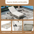 Outdoor Lounge Chair With 5 Position Backrest With Cushion And Wheels