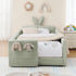 Cute Rabbit Ear Upholstered Platform Bed Frame With Safety Rail