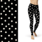 Daisy Flower Leggings Black and White with Left Side Pocket Active