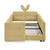 Cute Rabbit Ear Upholstered Platform Bed Frame With Safety Rail