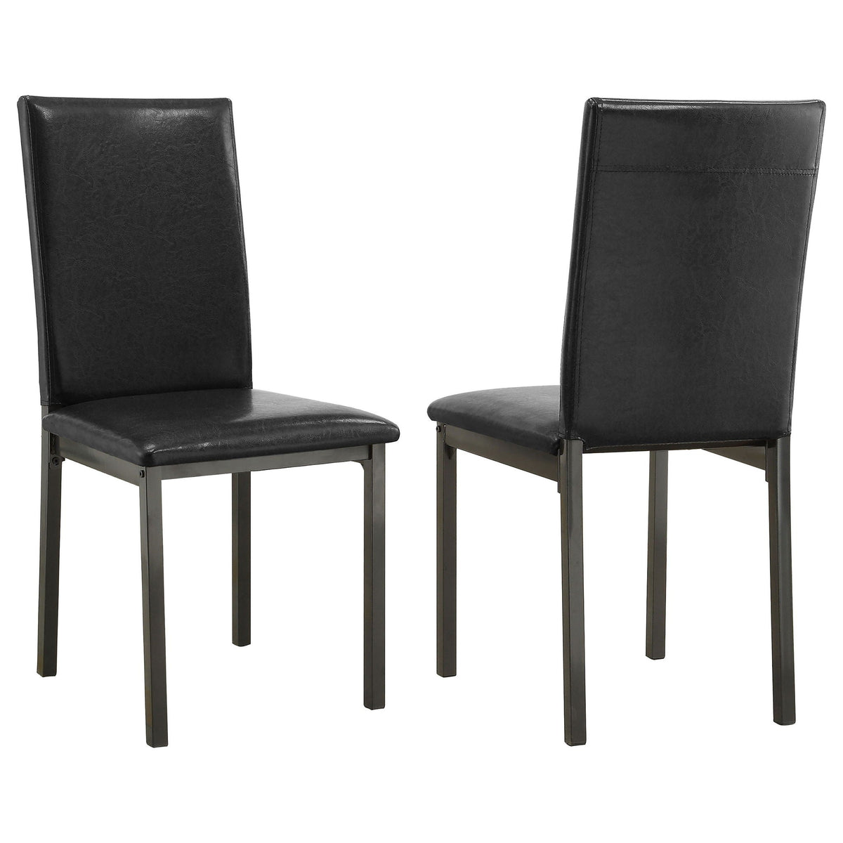 Garza Upholstered Dining Side Chair Dark Brown (Set of 2)