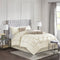 7 Piece Tufted Comforter Set Ivory Full
