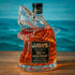 Shark Head Glass Bottle Collectible Whiskey Decanter Movie Memorabilia