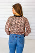 Leopard Bomber in Blush + Black