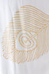 Peacock Maxi Wrap Dress in White + Gold