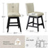 Upholstered Swivel Bar Stools High Back (Set of 2) - Cream White